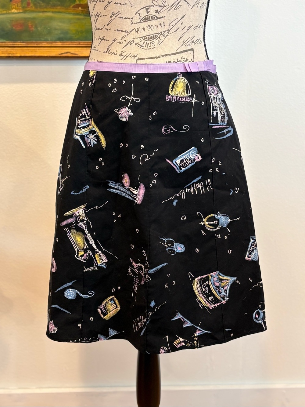 Rafaella Petites Vintage Style Novelty Print Mini Skirt 6P